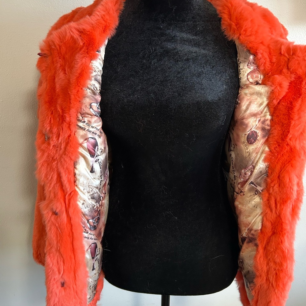 Vibrant Orange Rabbit Jacket - Picture 4 of 4